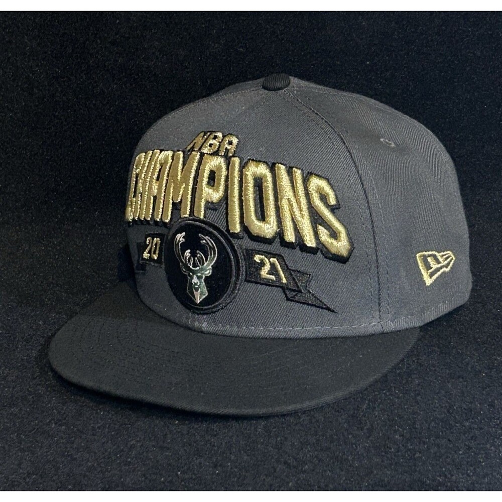 New Era Milwaukee Bucks 2021 NBA Champions 9Fifty Snapback Hat/Cap